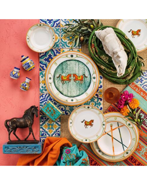 24 pièces Service de table 666Hac2228 multicolores