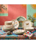 24 pièces Service de table 666Hac2228 multicolores