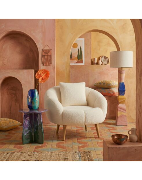 Poltrona Lida bianca - 75x100x42 cm