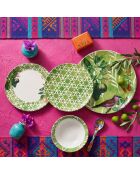 24 pièces Service de table Birdy vertes
