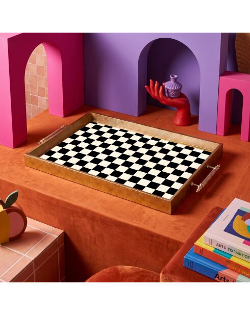 Plateau Tpea9766 multicolore - 50x29x3,5 cm/38x24 cm