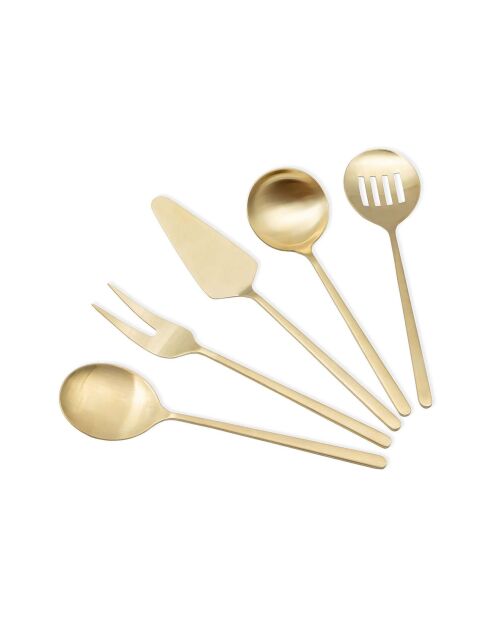 5 pièces Service de table Ckb0255 doré