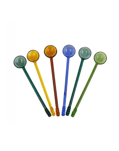 6 cucharas transparentes Podiy1122, 15 x 3 cm