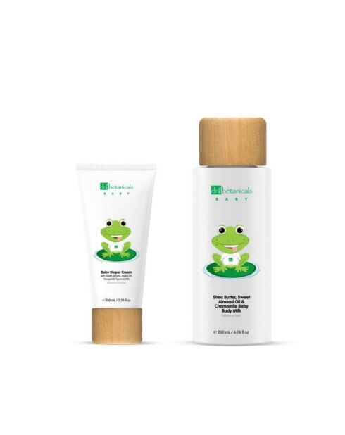 Kit de crème pour le change et de lait corporel à l'huile d'amande douce pour bébé - 2 pièces