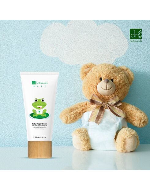 Kit de crème pour le change et de lait corporel à l'huile d'amande douce pour bébé - 2 pièces
