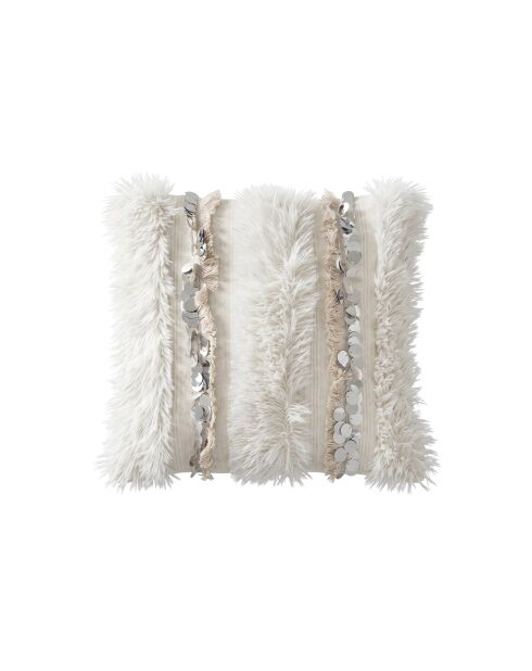 Kussenhoes Morocco 43 crème/zilver - 43x43 cm