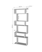 Bates Bücherregal aus weißer Eiche - 60x19,6x160 cm
