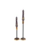 2 Stück Kerzen von Antik Samdan, gealtert, 14,5x2 cm