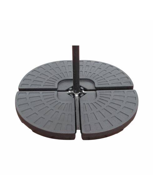Ivarin Sonnenschirm-Set aus Terrakotta mit 4 Wiegeplatten, 2-teilig