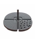 Ivarin Sonnenschirm-Set aus Terrakotta mit 4 Wiegeplatten, 2-teilig