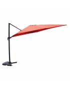 Koriva Sonnenschirm-Set aus Terrakotta mit 4 Wiegeplatten — 2 Stück