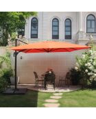Koriva Sonnenschirm-Set aus Terrakotta mit 4 Wiegeplatten — 2 Stück
