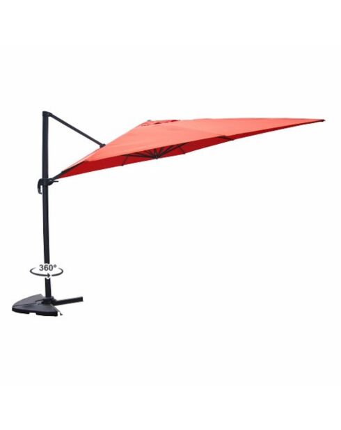 Koriva Sonnenschirm-Set aus Terrakotta mit 4 Wiegeplatten — 2 Stück
