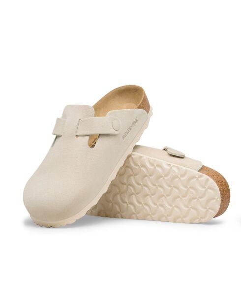 Sabots en velours de cuir Boston oyster
