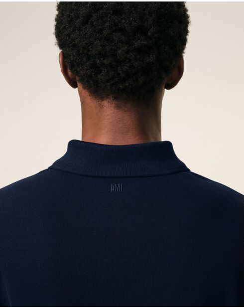Polo en coton Ami de Cœur bleu marine