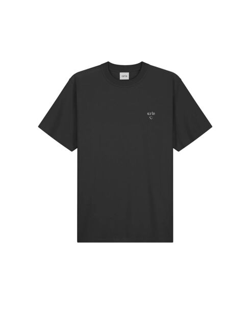 T-shirt en coton cœur noir