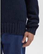 Pull en coton Knit Pixel bleu