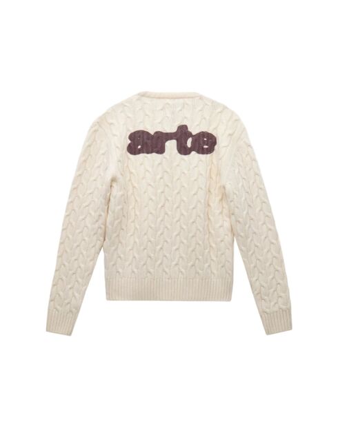 Pull Torsadé naturel