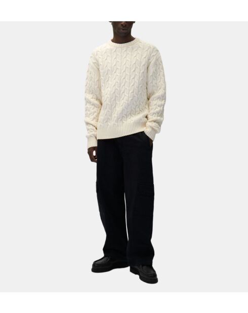 Pull Torsadé naturel