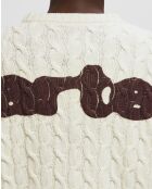Pull Torsadé naturel