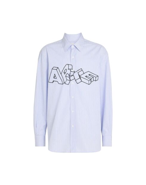 Chemise en coton Blocks bleue