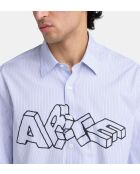 Chemise en coton Blocks bleue