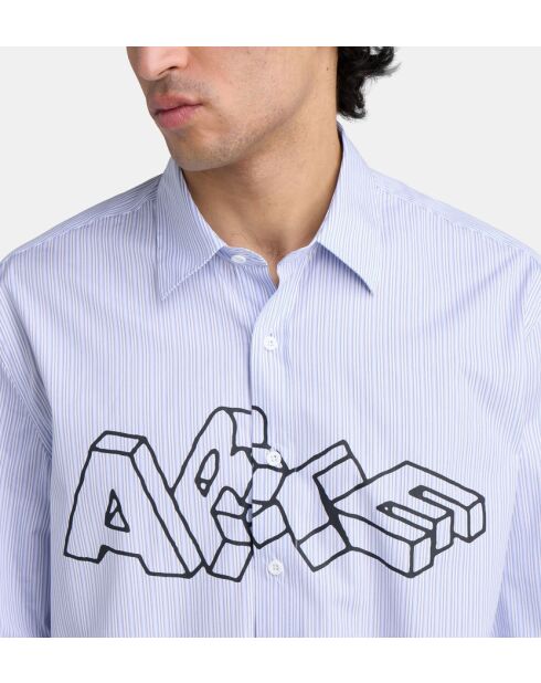 Chemise en coton Blocks bleue