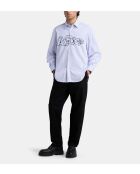 Chemise en coton Blocks bleue