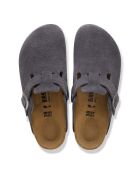 Zoccoli Boston Hunus in pelle color antracite