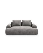 Canapé velours Orion 2 places gris - 175x100x84 cm