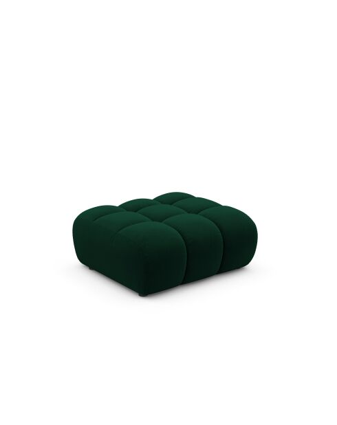 Pouf velours Astro 1 place vert bouteille - 90x70x43 cm