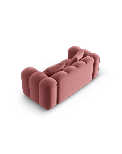 Astro 2-Sitzer-Sofa aus Flamingo-Samt - 178x94x70 cm