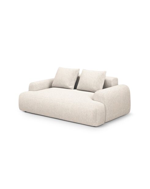 Canapé Orion 2 places beige clair - 175x100x84 cm