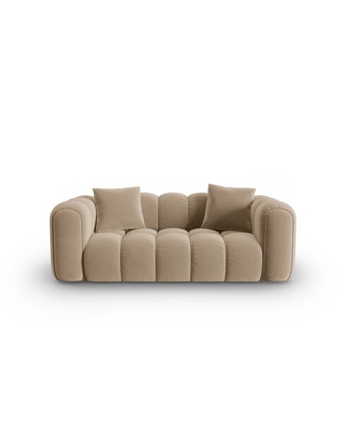 Astro Samtsofa 3-Sitzer Sand - 208x94x70 cm
