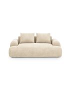 Canapé velours Orion 2 places beige clair - 175x100x84 cm