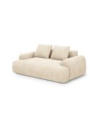 Canapé velours Orion 2 places beige clair - 175x100x84 cm