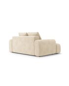 Canapé velours Orion 2 places beige clair - 175x100x84 cm