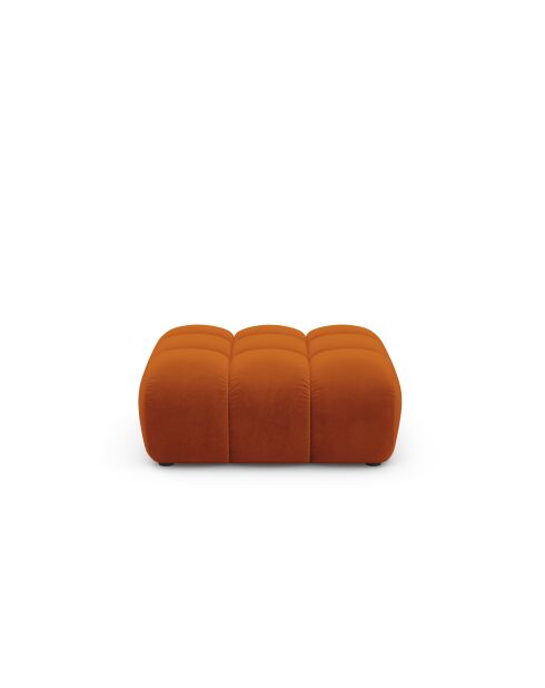 Pouf velours Astro 1 place terracotta - 90x70x43 cm