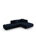 Astro Modulares Ecksofa aus Samt für 4 Personen, rechts, königsblau - 300x190x70 cm