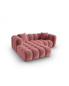 Canapé d'angle gauche velours modulable Astro 3 places flamant - 238x190x70 cm