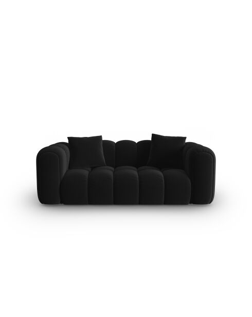 Astro 3-Sitzer-Sofa aus schwarzem Samt - 208 x 94 x 70 cm