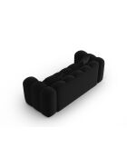 Astro 3-Sitzer-Sofa aus schwarzem Samt - 208 x 94 x 70 cm