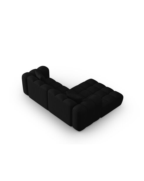 Canapé d'angle gauche modulaire Astro 3 places noir - 238x190x70 cm