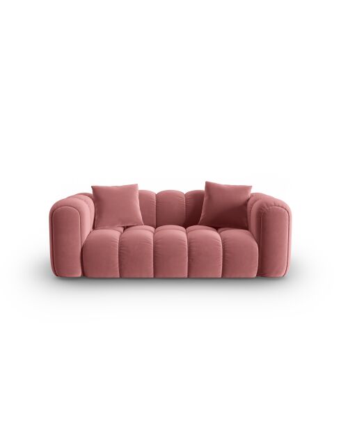 Astro 3-Sitzer-Sofa aus Flamingo-Samt — 208 x 94 x 70 cm