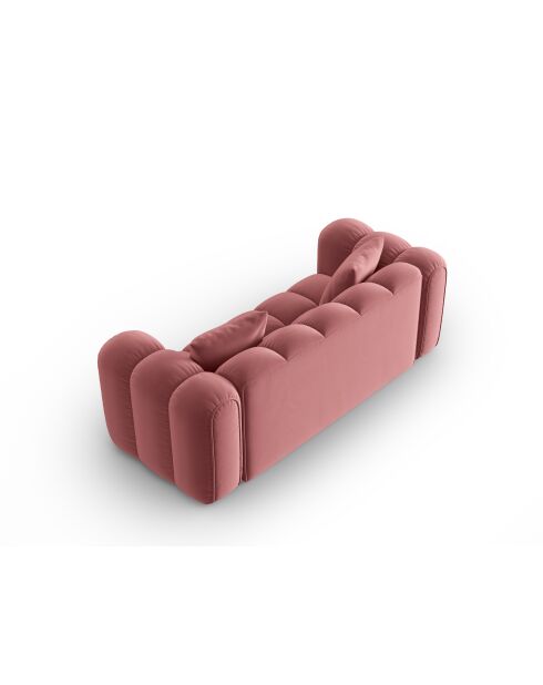 Astro 3-Sitzer-Sofa aus Flamingo-Samt — 208 x 94 x 70 cm