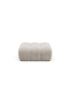 Pouf velours Astro 1 place écru - 90x70x43 cm