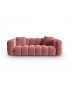 Canapé modulaire velours Astro 4 places flamant - 238x94x70 cm