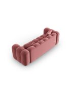 Canapé modulaire velours Astro 4 places flamant - 238x94x70 cm
