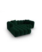 Canapé d'angle gauche velours modulable Astro 3 places vert bouteille - 238x190x70 cm
