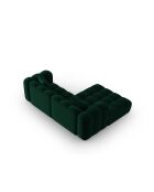 Canapé d'angle gauche velours modulable Astro 3 places vert bouteille - 238x190x70 cm